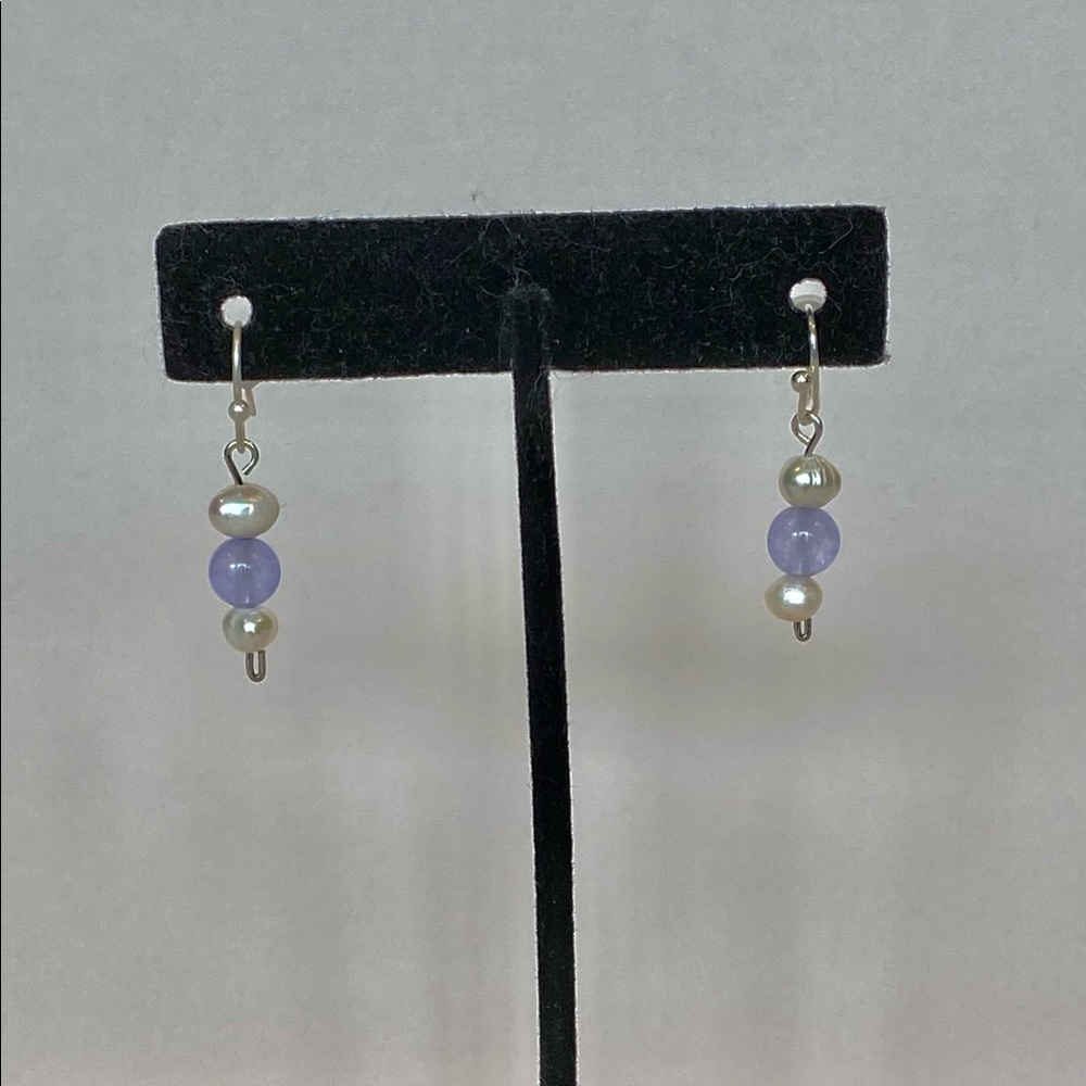 purple pearl earrings
